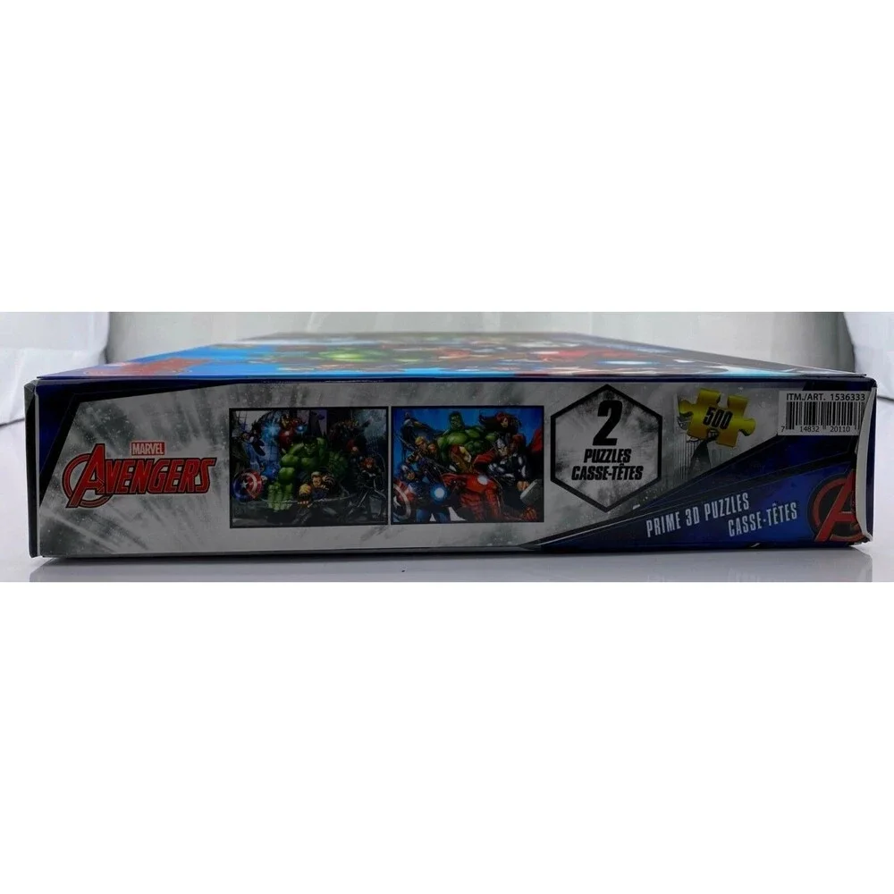 Marvel Avengers Prime 3D two puzzles of 500 pieces each. New. 24x18 inches